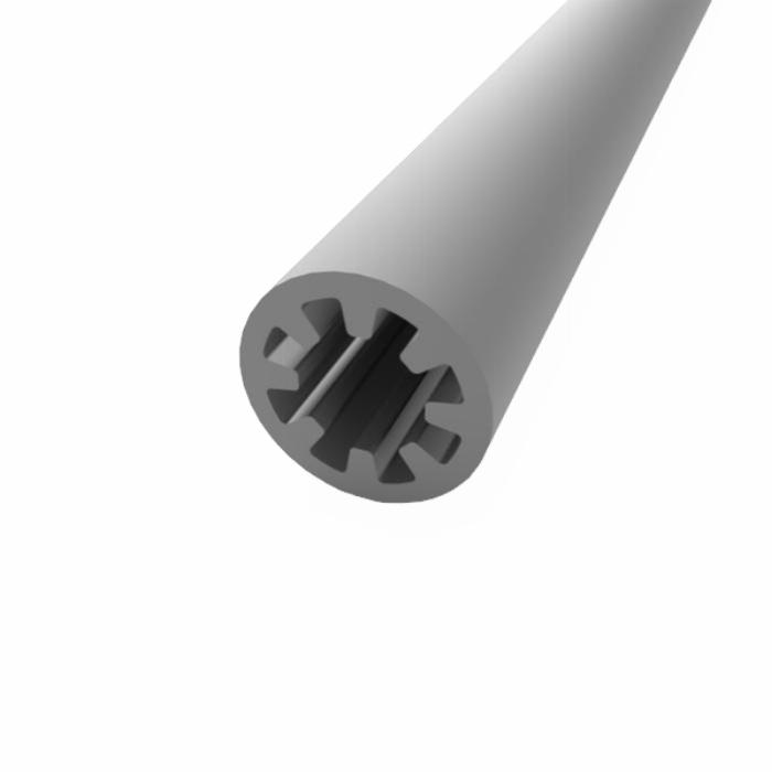 Circular tubes with core for thread aluminium NO anodized 19,98mm