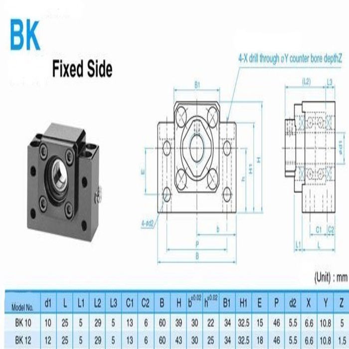 Fixed bearing  BK10