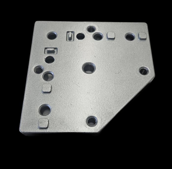 Base Plate Aluminium Slot 8 for Levelling Castor 80