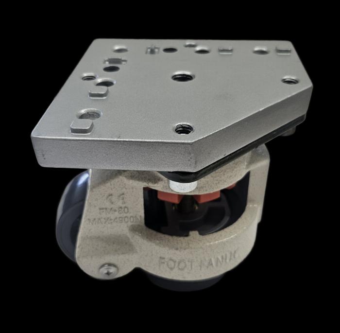 Base Plate Aluminium Slot 8 for Levelling Castor 60