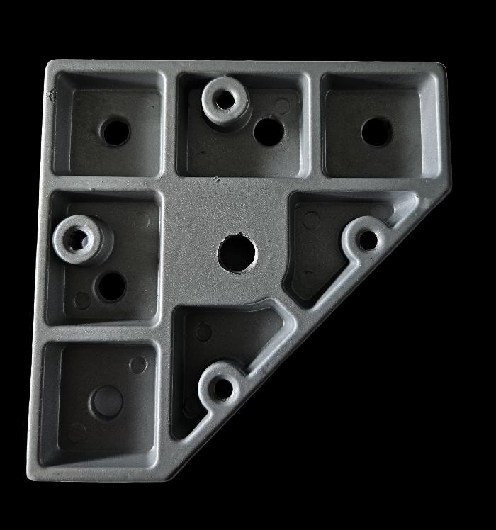 Base Plate Aluminium Slot 8 for Levelling Castor 60