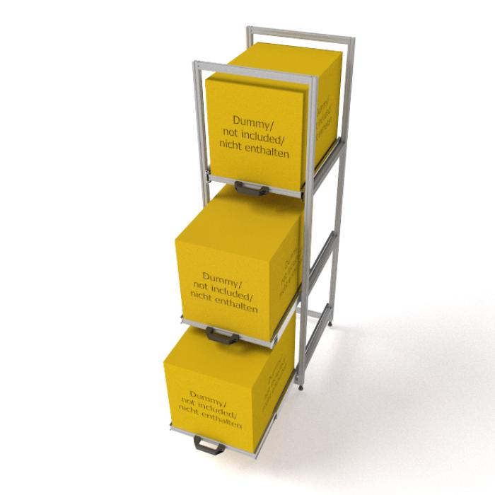 Rear garage configurator with telescopic slider