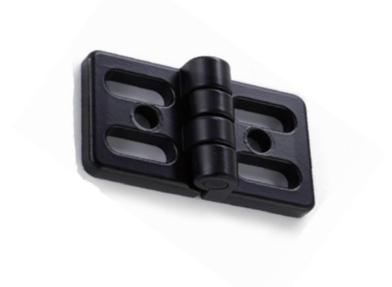 Zinc die-cast hinge black 45x45