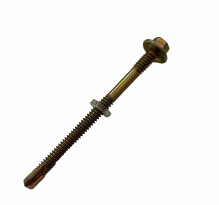 Hexagon sheet metal screw and sealing washer S5,5x25 A2